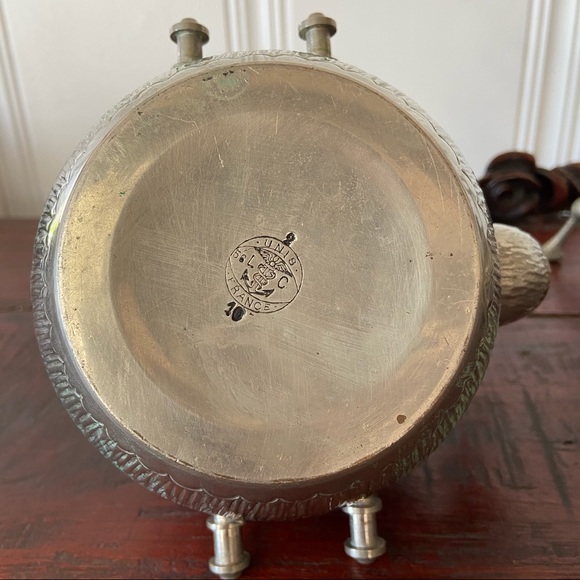 Antique Tilting Spirit Kettle with Stand - Picture 8 of 11